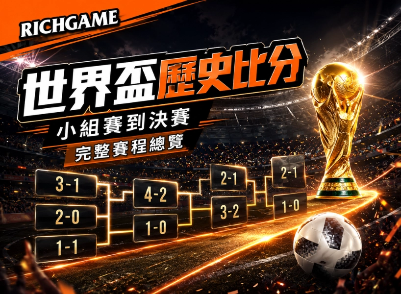 2026 世界盃歷史比分:小組賽到決賽完整賽程總覽