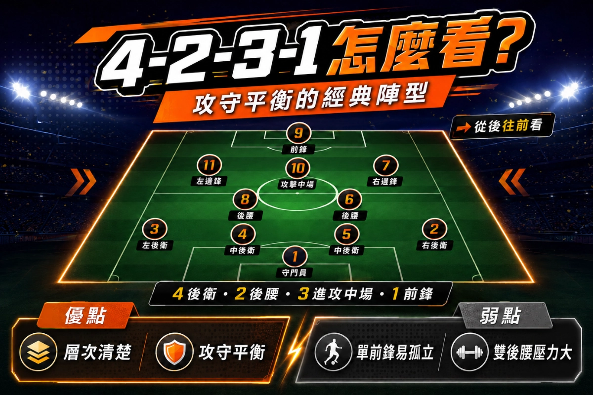 足球陣型4-2-3-1